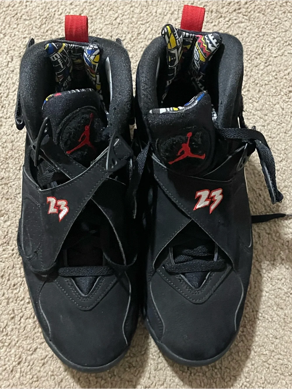 Nike Men’s Black Sneakers with Red Accents
